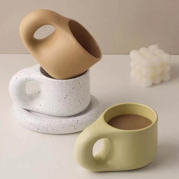 胖胖杯陶瓷马克杯｜韩式情侣咖啡杯送女生｜Boom Cup