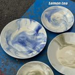 北欧花纹陶瓷早餐盘产品图