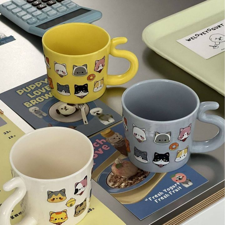 猫猫情侣杯陶瓷马克杯产品图