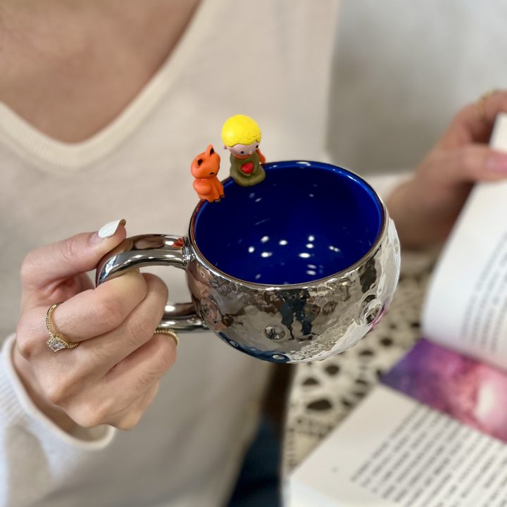 电镀银星球杯陶瓷马克杯产品图