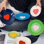 爱心盘陶瓷点心盘产品图